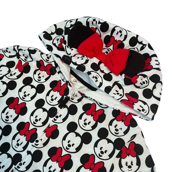 Disney Minnie & Mickey Hooded Onesie Women’s/Teen Small Cozy Lounge Jumpsuit NWT - Picture 5 of 9